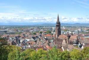 Blick über Freiburg mit Freiburger Münster